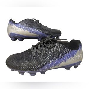 DSG Viper Soccer Cleats Purple Gray Girls Athletic Shoes Girls Kids Size 2